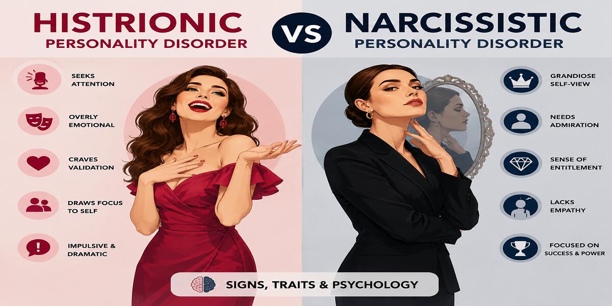 Histrionic vs Narcissistic Personality Disorder: Signs, Traits & Psychology